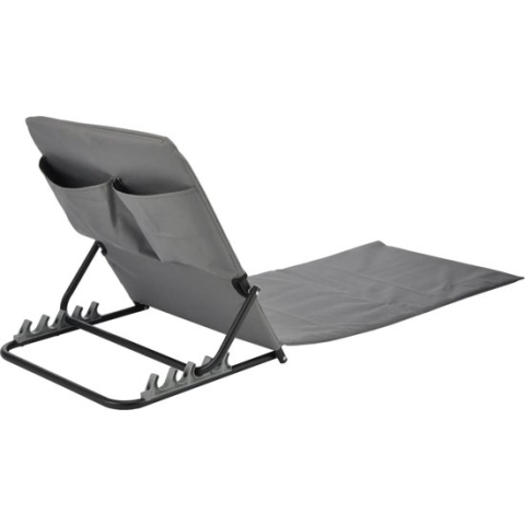 HI Strandmat stoel opvouwbaar PVC grijs