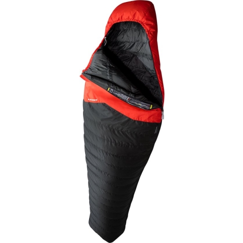 Mammut Nordic Down 3-Season Slaapzak 195cm, zwart/rood Uitvoering