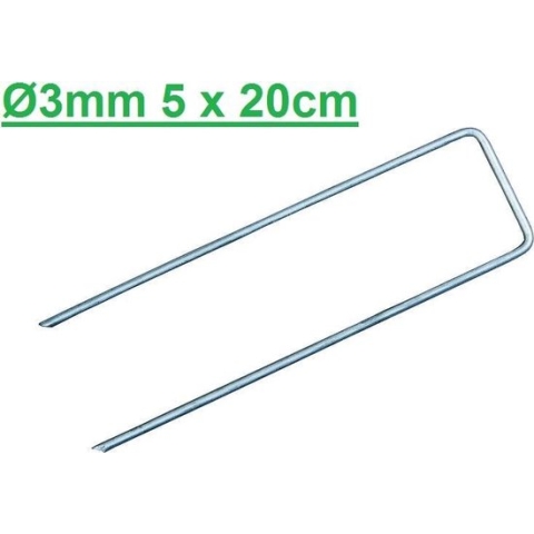 50 stuks Gronddoekpennen - kunstgraspennen - worteldoekpennen Ø3mm - 5 cm breed en 20 cm lang