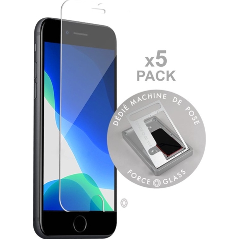Force Glass PACKFGOGIPSEO, iPhone SE 2022/SE/8/7/6S/6, Zwart, 5 stuk(s)
