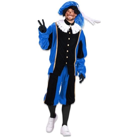 Piet Populair zwart/blauw (mt XXL)