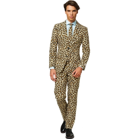 OppoSuits The Jag - Mannen Kostuum - Beige - Carnaval - Maat 54