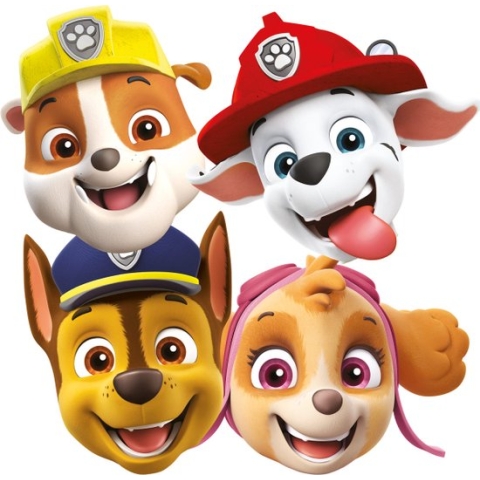 Maskers Paw Patrol - 8 stuks - speelgoedmasker.