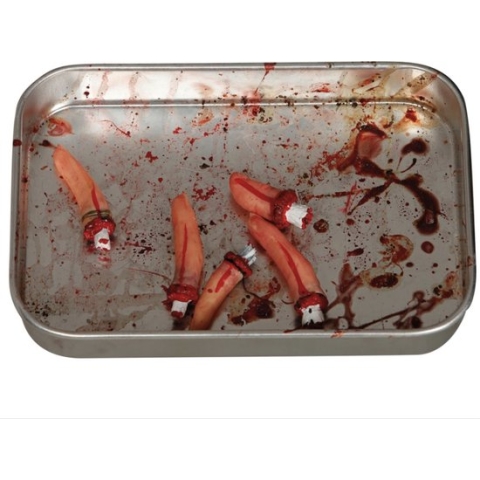 Fiestas Guirca - Blister Pack: 5 geamputeerde vingers - Halloween - Halloween Decoratie - Halloween Versiering