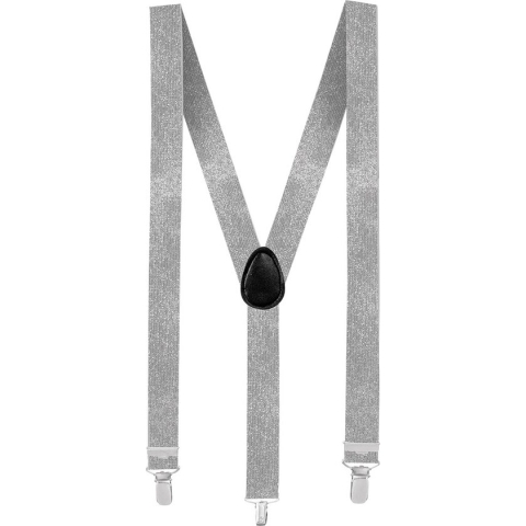 Boland - Bretels Basic zilver Zilver - Volwassenen - Unisex - Gangster -