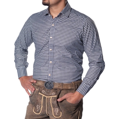 Tannhauser Leopold Blouse Oktoberfest Heren Carnavalskleding Heren - Lange Mouw - Zwart - Maat Xl - Katoen/Viscose