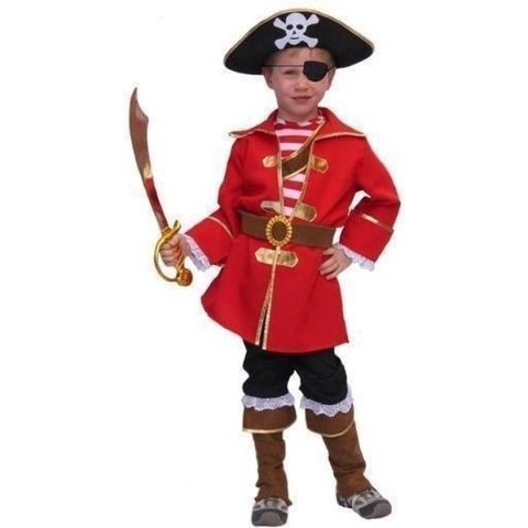 Kapitein piraten pak voor kinderen 128