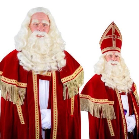 Sinterklaas baard buffelhaar extra lang.