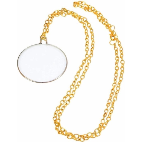 Ouderwets oogglas aan ketting