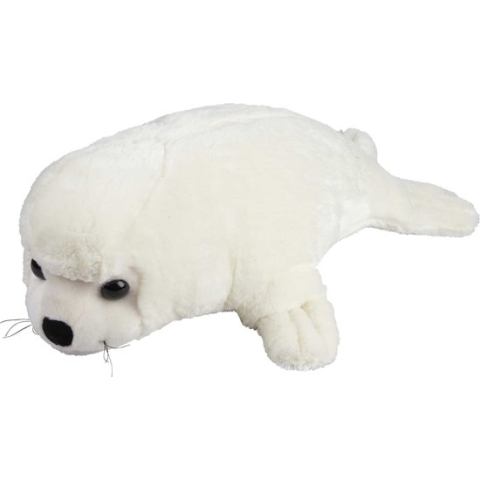 Pluche knuffel dieren Witte Zeehond pup 50 cm - Speelgoed zeedieren knuffelbeesten