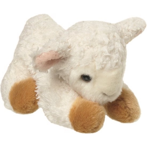 Pluche kleine Lammetjes knuffel van 14 cm - Dieren speelgoed knuffels cadeau - Knuffeldieren
