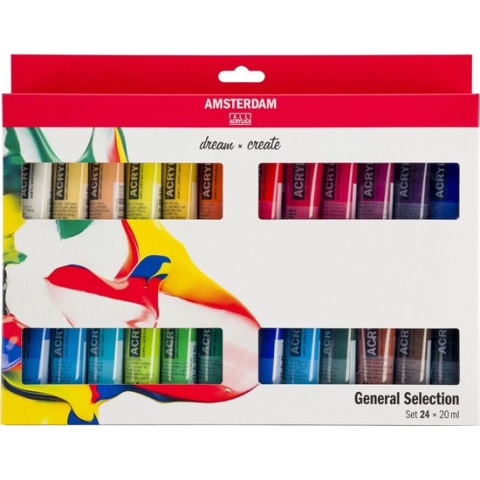 Amsterdam Standard Series acrylverf algemene selectie set | 24 × 20 ml