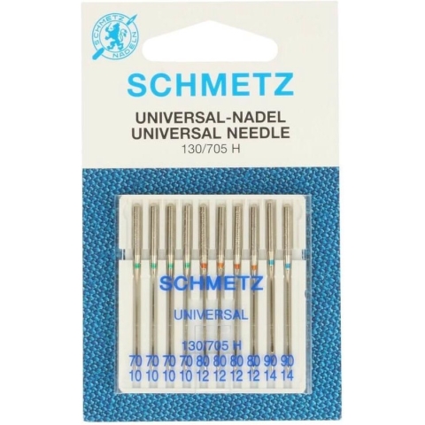 Schmetz naaimachine naalden universeel 130/705 H 70 / 80 / 90   (10 stuks totaal)