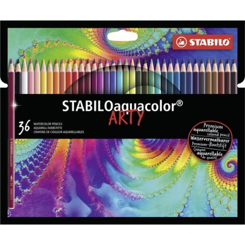 STABILO Aquacolor - Premium Aquarel Kleurpotlood - ARTY etui 36 Kleuren