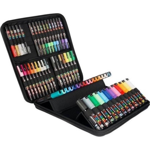 POSCA verfmarker in luxe koffer - assorti 60 stuks