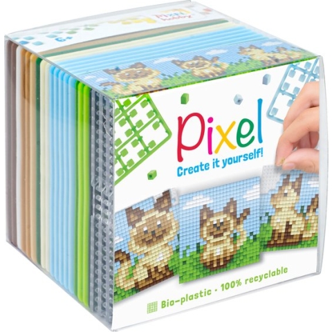 Pixelhobby Pixel Create it yourself kubus setje poezen