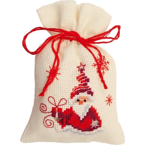Kruidenzakje kit Kerstmannetje +  kadootje - Vervaco - PN-0144326