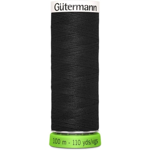 Gütermann allesnaaigaren rPET - 100m - zwart - kleur 000