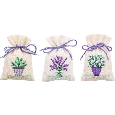 Kruidenzakje kit Provence set van 3 - Vervaco - PN-0167512  Telwerk