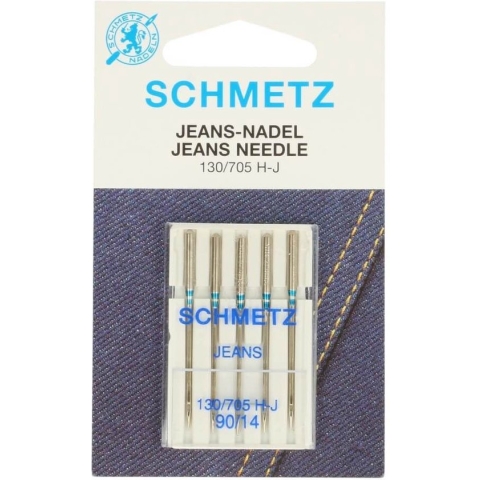 Naaimachinenaalden Schmetz Jeans naalden 130/705 H-J 90/14   5 stuks