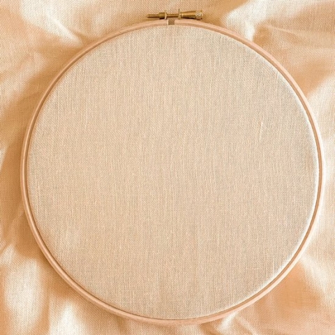 100 x 140 cm Ecru Linnen Borduurstof - creme 32 count - 13 draden per cm fijne borduurstramien evenweave