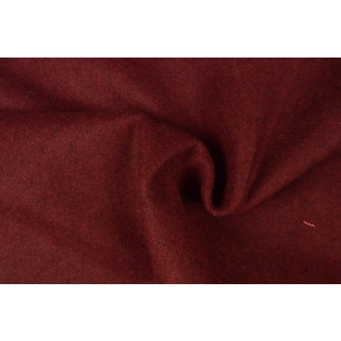 30 meter wol stof op rol - Bordeaux rood - 78% Polyester / 22% Wol