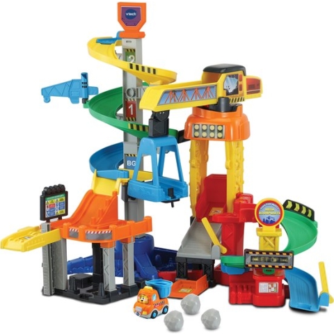 VTech Toet Toet Auto's Mega Bouwplaats Speelset - Met Speelgoed Auto - Educatief en Interactief Baby speelgoed - Vanaf 1 tot 5 Jaar