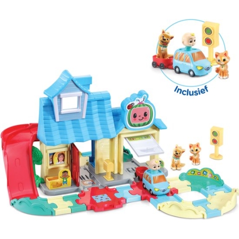 VTech Toet Toet Auto's CoComelon Familiehuis Speelset - Inclusief JJ's Speelgoed Auto - Educatief en Interactief Baby Speelgoed - Vanaf 1,5 tot 5 Jaar