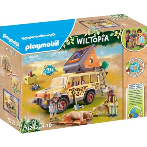PLAYMOBIL Wiltopia Met de terreinwagen bij de leeuwen - 71293