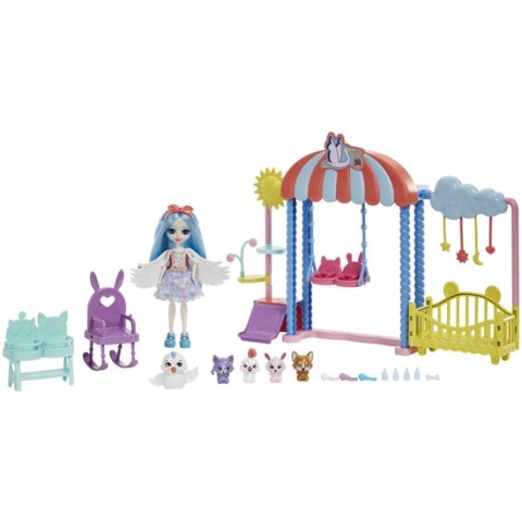 Enchantimals Baby Bffs Kwekerij Van Starley Stork Doll Goud