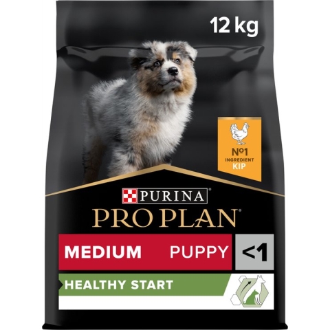 Pro Plan Healthy Start Puppy Medium - Honden Droogvoer - Kip - 12 kg