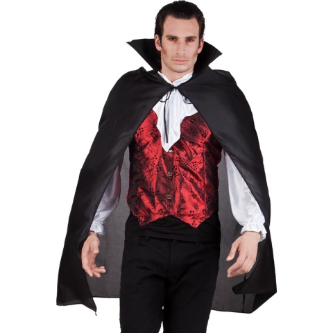 Boland - Cape Bloodlust zwart - Zwart - One size - Volwassenen - Vampier - Halloween en Horror
