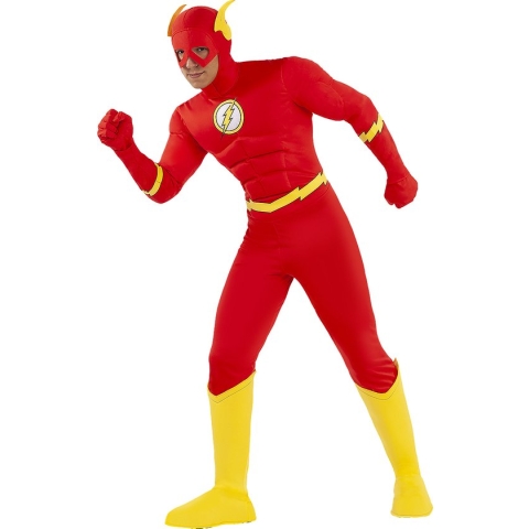 FUNIDELIA Flash kostuum voor mannen Superhelden - Maat: L - Rood
