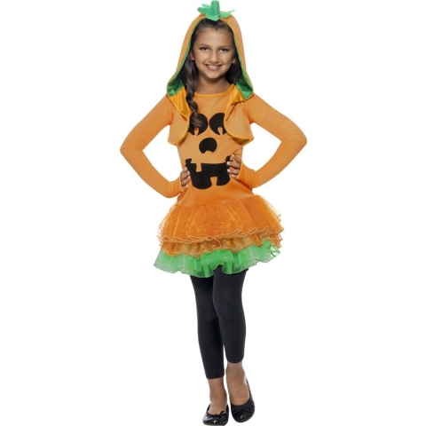 "Verkleedkostuum voor meisjes pompoen met tutu Halloween kleding - Kinderkostuums - 104-116"