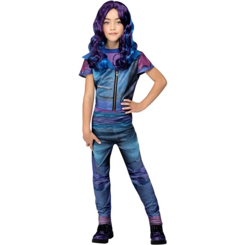 Smiffy's - Slinkse Disney Descendants Queen Mal - Meisje - Blauw, Paars - Medium - Carnavalskleding - Verkleedkleding
