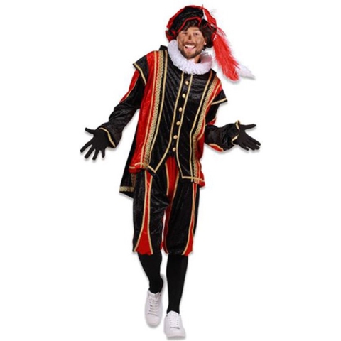 Pieten kostuums met cape.
