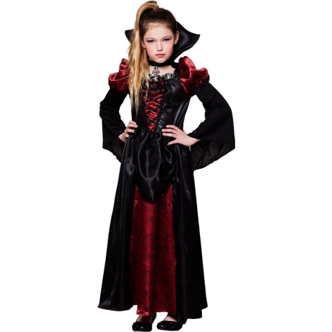 Boland - Kostuum Vampire queen (7-9 jr) - Multi - 7-9 jaar - Kinderen - Vampier - Halloween verkleedkleding - Vampier