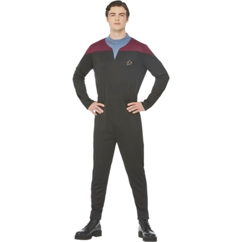 Smiffy's - Star Trek Kostuum - Star Trek Voyager Commandant Chakotay Kostuum - Rood, Zwart - Small - Carnavalskleding - Verkleedkleding
