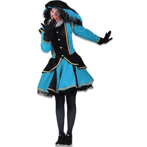 Turquoise​​​​​​​ Pieten jurk.