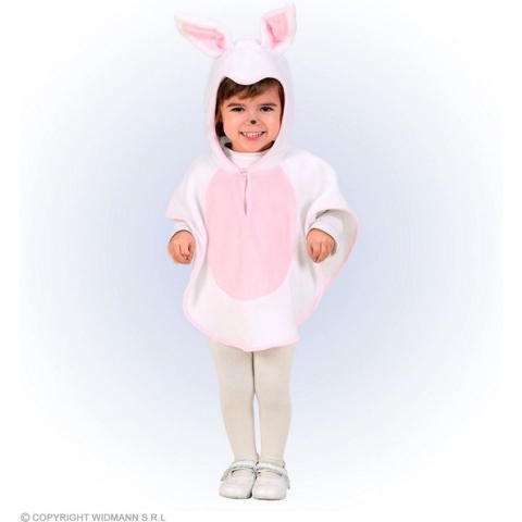 Widmann - Haas & Konijn Kostuum - Hop Hop Mini Konijntje Kind Kostuum - Roze, Wit / Beige - Maat 110 - Carnavalskleding - Verkleedkleding