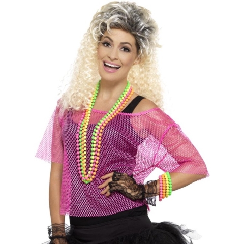 SMIFFY'S - Roze gaasstof jaren 80 T-shirt dames - XL