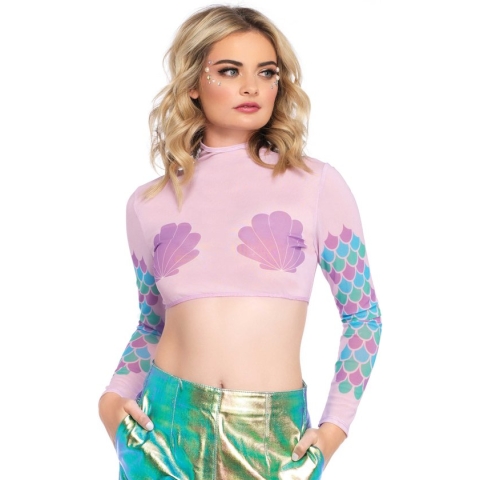 Mermaid mesh crop top