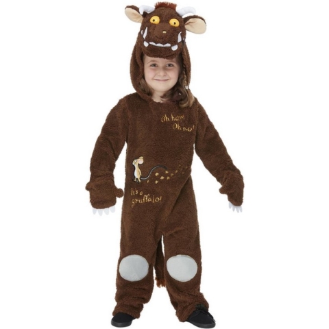Smiffy's - Monsters & Co Kostuum - De Vriendelijke Gruffalo Deluxe Kind Kostuum - Bruin - Medium - Carnavalskleding - Verkleedkleding