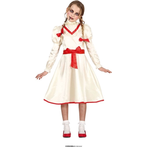 Fiestas Guirca - Cursed Doll meisjes (5-6 jaar) - Halloween Kostuum voor kinderen - Halloween - Halloween kostuum meisjes