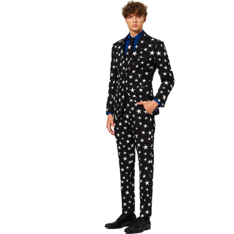 OppoSuits Starstruck - Mannen Kostuum - Zwart - Feest - Maat 56