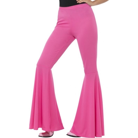 BOLAND BV - Roze discobroek met wijde pijpen voor vrouwen - M / L