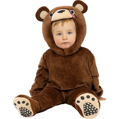 FUNIDELIA Grizzly beer kostuum voor baby - 0-6 mnd (50-68 cm) - Bruin