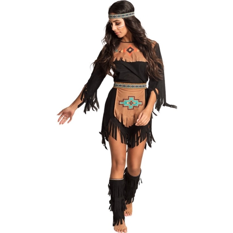 Boland - Kostuum She-wolf (36/38) - Multi - S - Volwassenen - Indiaan - Cowboy - Indiaan