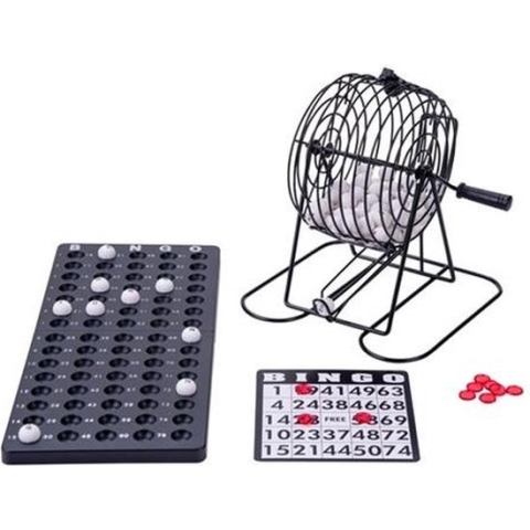 Longfield Games Bingomolen zwart metaal 13,5 cm actiespel