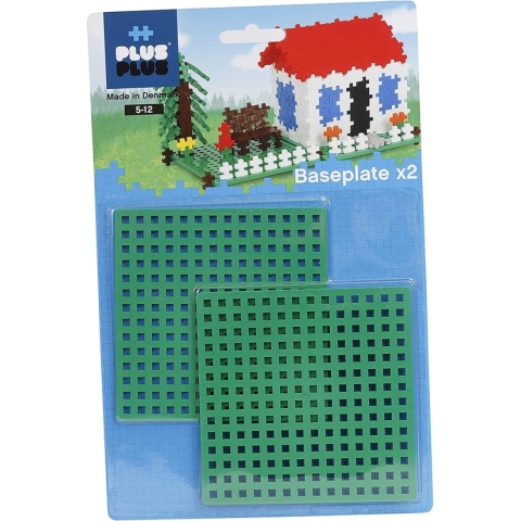 Plus Plus Basis Bouwplaten - Groen (2-delig)